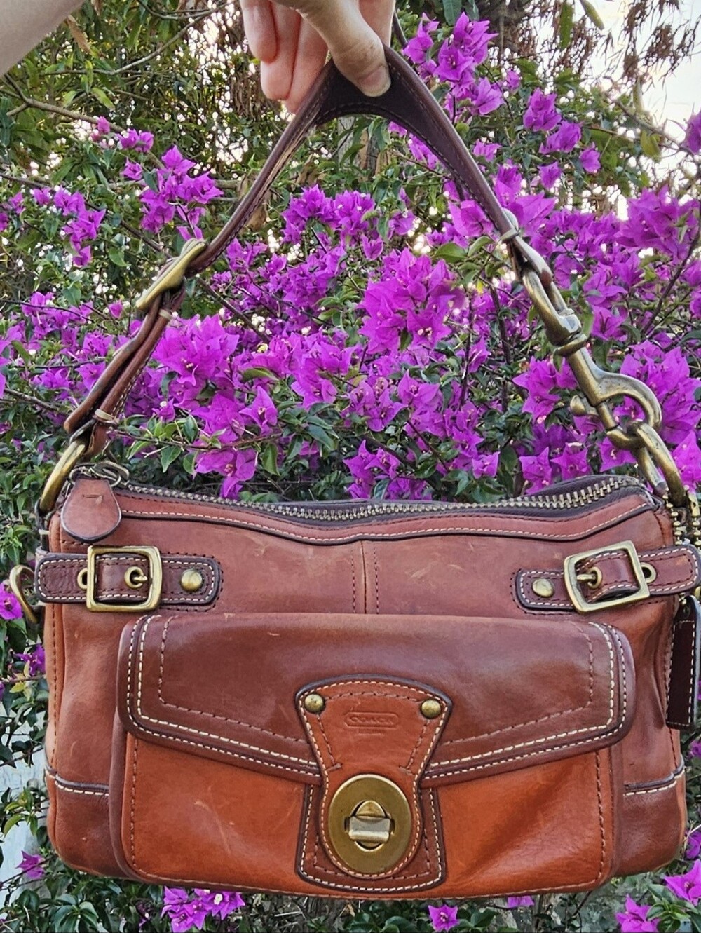 Coach Legacy 65th Anniversary Ali Shoulder Bag Whiskey Leather 11127
